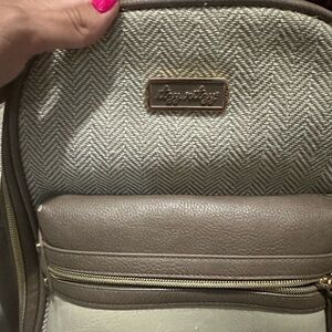 Elegant Beige and Brown Women Backpack